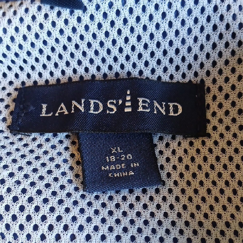 Lands' End Blue Lightweight Performance Nylon Tra… - image 2